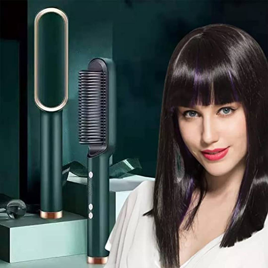 Electric Hair Brush Straightener Comb for Smooth, Silky Hair.
