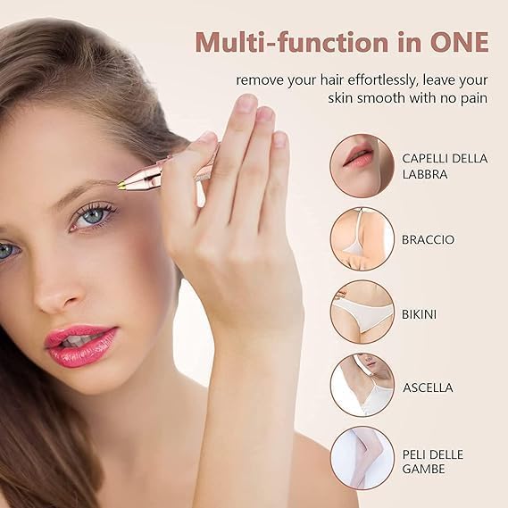 Eyebrow Trimmer & Facial Hair Remover Razor for Women - Professional Personal Hair Removal