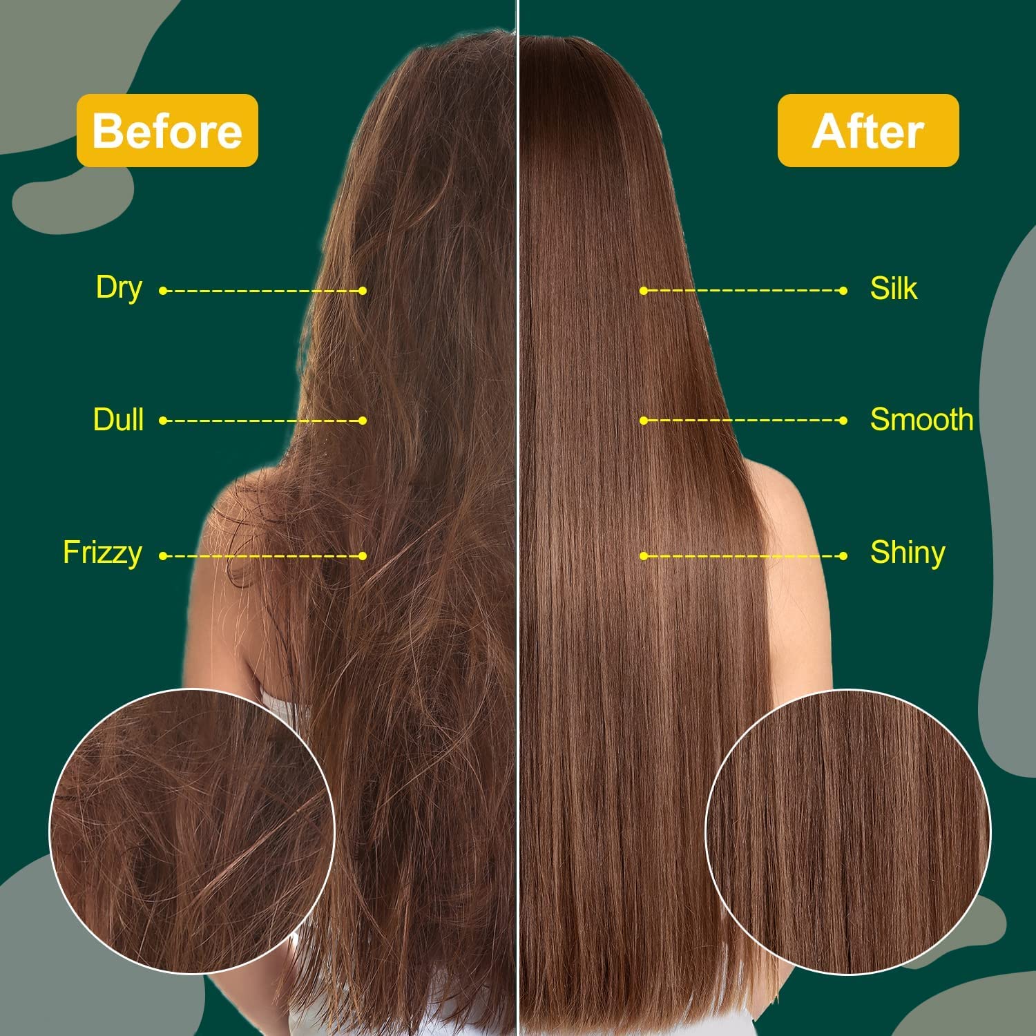 Electric Hair Brush Straightener Comb for Smooth, Silky Hair.